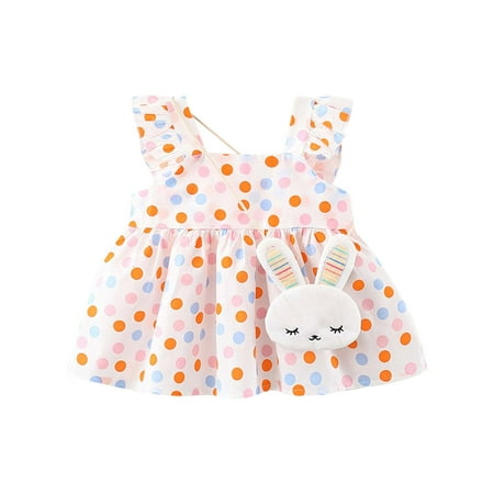 FRSASU Kids Dress Clearance Toddler Child Baby Girl Summer Dot Print Sling Dress + Small Satchel
FRSASU Kids Dress Clearance Toddler Child Baby Girl Summer Dot Print Sling Dress + Small Satchel