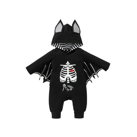 FOCUSNORM Newborn Baby Boys Halloween Romper Black Printed Pattern Long Batwing Sleeve Hooded Jumpsuit for Toddler Kids
FOCUSNORM Newborn Baby Boys Halloween Romper Black Printed Pattern Long Batwing Sleeve Hooded Jumpsuit for Toddler Kids