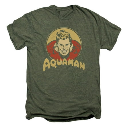 DC Comics Men's Aqua Circle Vintage T-shirt Blue