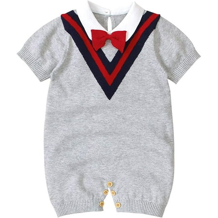 YOUI-GIFTS Newborn Baby Gentleman Short Romper Infant Toddler Knitwear Bow Tie Bodysuit Jumpsuit
YOUI-GIFTS Newborn Baby Gentleman Short Romper Infant Toddler Knitwear Bow Tie Bodysuit Jumpsuit