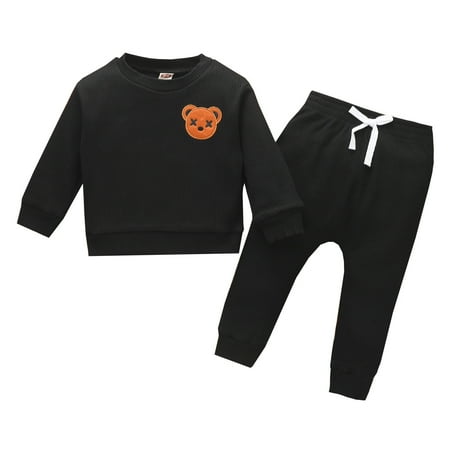JDEFEG Baby Take Home Clothes Baby Girls Boys Winter Ribbed Long Sleeve Bear Prints Shirt Tops Pants 2Pcs Outfits Clothes Set Kid Suit Cotton Blend Black 120
JDEFEG Baby Take Home Clothes Baby Girls Boys Winter Ribbed Long Sleeve Bear Prints Shirt Tops Pants 2Pcs Outfits Clothes Set Kid Suit Cotton Blend Black 120