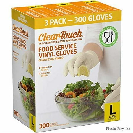 Clear-Touch Disposable Food Service Vinyl Gloves Latex And Powder Free Large 300 Count
Clear-Touch Disposable Food Service Vinyl Gloves Latex And Powder Free Large 300 Count