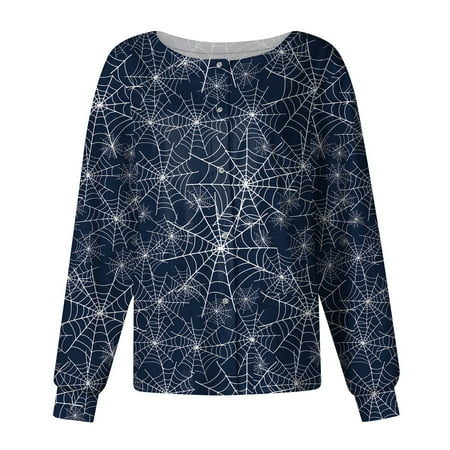 PURJKPU Halloween Women Scrub Jackets Snap Front Uniforms Spider Web Pattern Jackets Tops Long Sleeve Nursing Tops with Pockets Dark Blue 5XL
PURJKPU Halloween Women Scrub Jackets Snap Front Uniforms Spider Web Pattern Jackets Tops Long Sleeve Nursing Tops with Pockets Dark Blue 5XL