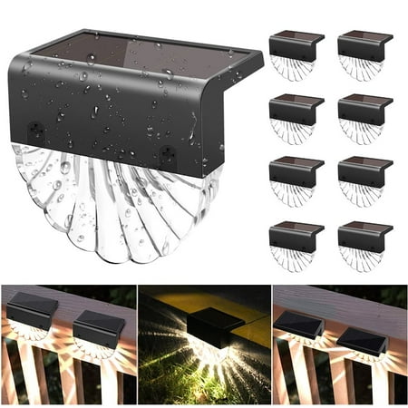 SolarEra Fence Lights Solar Deck Lights Auto Light-up at Night Decor Solar Step Lights Led Solar Lights for Outdoor Stairs Yard Patio and Pathway Color Glow or Warm White- 8 PCS
SolarEra Fence Lights Solar Deck Lights Auto Light-up at Night Decor Solar Step Lights Led Solar Lights for Outdoor Stairs Yard Patio and Pathway Color Glow or Warm White- 8 PCS