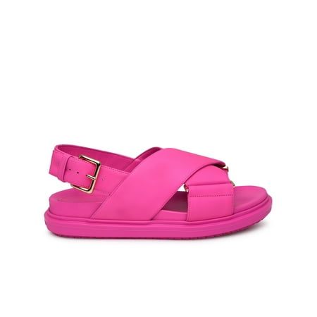 Marni Woman Fuchsia Leather Sandals