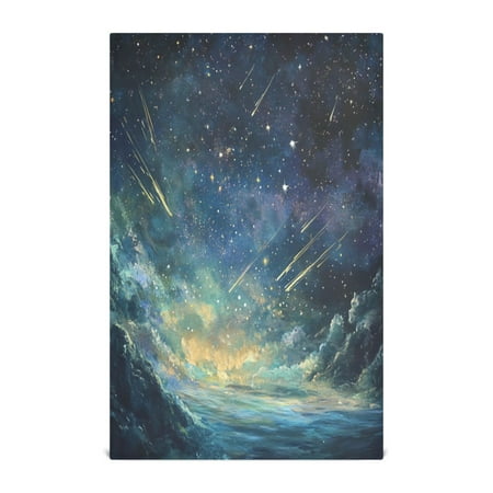 WOBOGO Deep Space Shooting Stars Pattern Kitchen Towel 4 Piece Large Cotton Dishcloth Premium Absorbency Set with Hanging Loop
WOBOGO Deep Space Shooting Stars Pattern Kitchen Towel 4 Piece Large Cotton Dishcloth Premium Absorbency Set with Hanging Loop