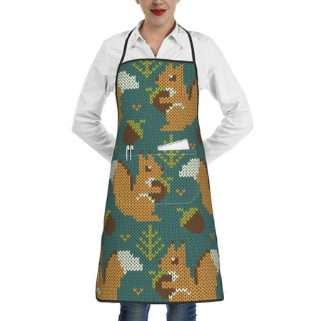 Pofeuu Knitted Woodland Squirrel Print Aprons with Pockets Cute Aprons for Kitchen Cooking Server Barber Chef Apron
Pofeuu Knitted Woodland Squirrel Print Aprons with Pockets Cute Aprons for Kitchen Cooking Server Barber Chef Apron