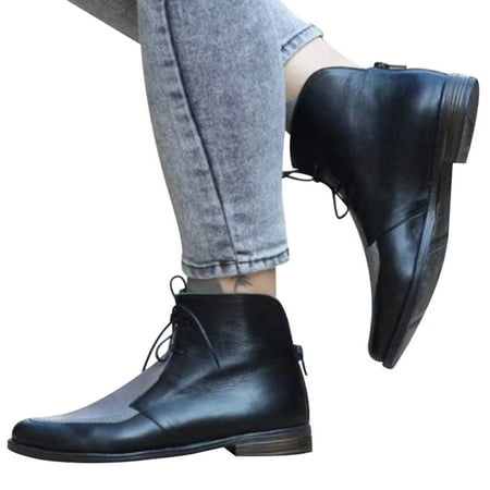 Color Blocks Women Pointed Toe Boots PU Leather Lace-up Low Heel Spring Winter Ankle Booties 40
Color Blocks Women Pointed Toe Boots PU Leather Lace-up Low Heel Spring Winter Ankle Booties 40