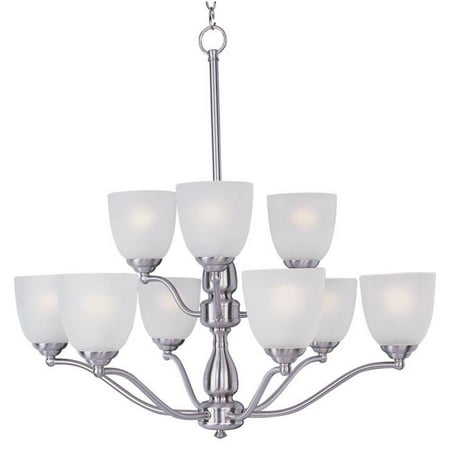 30 x 30 in. Stefan 9-Light Chandelier Satin Nickel