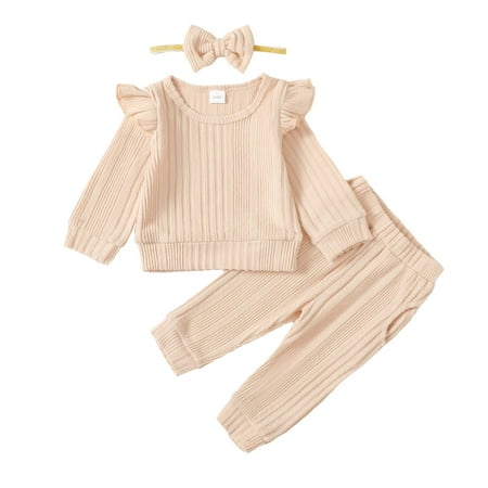 KIMI BEAR Baby Girls Outfits 3 Months Infant Girl Fall Winter Outfits 6 Months Infant Girl Classic Pit-Stripe Long Sleeve Pull-Over + Pants + Headband 3PCS Set White
KIMI BEAR Baby Girls Outfits 3 Months Infant Girl Fall Winter Outfits 6 Months Infant Girl Classic Pit-Stripe Long Sleeve Pull-Over + Pants + Headband 3PCS Set White