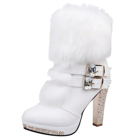 OJSFQUFP Winter Womens Boots Rhinestone High Heeled Short Boots Thick with Short Round Head Side Zipper Super High with Fashion Boots Female Heel Boots White 40
OJSFQUFP Winter Womens Boots Rhinestone High Heeled Short Boots Thick with Short Round Head Side Zipper Super High with Fashion Boots Female Heel Boots White 40