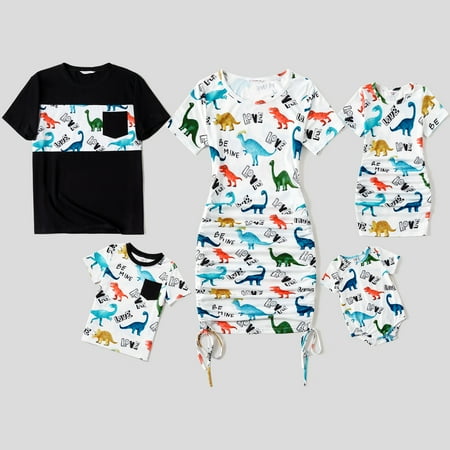 PatPat Easter Family Matching Allover Dinosaur Print Drawstring Ruched Bodycon Women sexy clothes Dresses and Short-sleeve T-shirts
PatPat Easter Family Matching Allover Dinosaur Print Drawstring Ruched Bodycon Women sexy clothes Dresses and Short-sleeve T-shirts