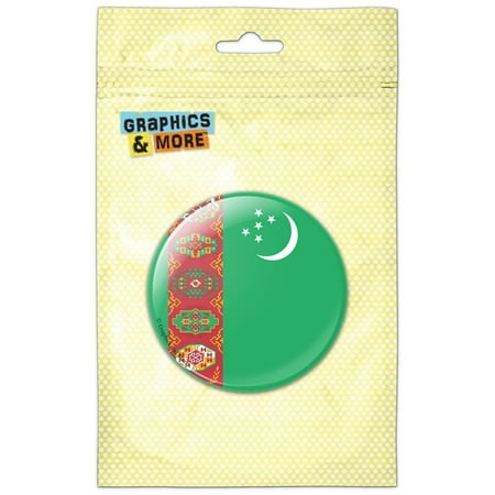 Turkmenistan National Country Flag Refrigerator Button Magnet