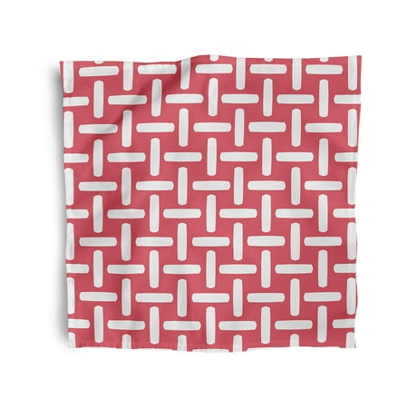Simply Daisy 18 x 18 Coral Geometric Napkins Set of 4