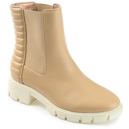 Journee Collection Womens Tatiana Round Toe Block Heel Chelsea Booties