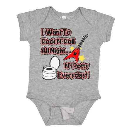 Inktastic I Want to Rock N Roll N Potty Everyday!! Gift Baby Boy or Baby Girl Bodysuit
Inktastic I Want to Rock N Roll N Potty Everyday!! Gift Baby Boy or Baby Girl Bodysuit