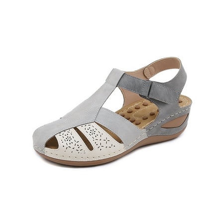 Zodanni Womens Sandal Summer Wedge Sandals Massage Platform Shoe Party Shoes Wedding Hollow Out Closed Toe Gray 6.5
Zodanni Womens Sandal Summer Wedge Sandals Massage Platform Shoe Party Shoes Wedding Hollow Out Closed Toe Gray 6.5