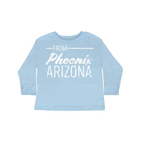 Inktastic From Phoenix Arizona in White Distressed Text Gift Toddler Boy or Toddler Girl Long Sleeve T-Shirt
Inktastic From Phoenix Arizona in White Distressed Text Gift Toddler Boy or Toddler Girl Long Sleeve T-Shirt