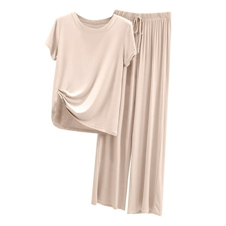 CaComMARK PI Women s Two Piece Suit Set Clearance Women Summer Casual 2PC Pajamas Ribs without Marks Short Sleeved Round Neck Top/Shirt Set Oversized Home Clothing Oversized Pajamas Beige
CaComMARK PI Women s Two Piece Suit Set Clearance Women Summer Casual 2PC Pajamas Ribs without Marks Short Sleeved Round Neck Top/Shirt Set Oversized Home Clothing Oversized Pajamas Beige