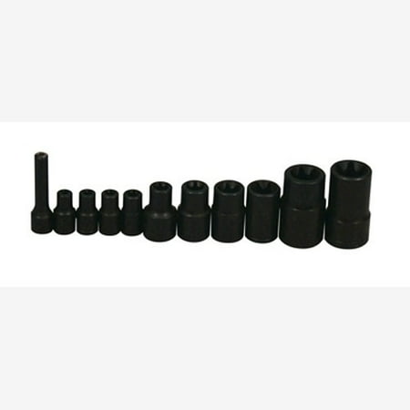 2PK Lisle 26830 External Torx Bit Socket E12 3/8 Drive