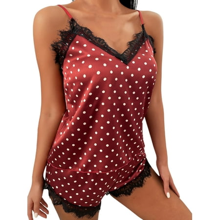 Frontwalk Women Pajamas Sets 2 Pieces Outfits Nightwear Cami Shorts Sleepwear Home Clothes Spaghetti Straps Lingerie V Neck Lounge Set Red M
Frontwalk Women Pajamas Sets 2 Pieces Outfits Nightwear Cami Shorts Sleepwear Home Clothes Spaghetti Straps Lingerie V Neck Lounge Set Red M