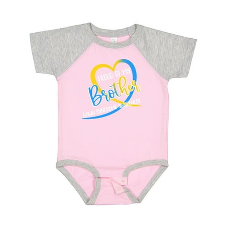 Inktastic Proud of My Brother Down Syndrome Awareness Heart Ribbon Gift Baby Boy or Baby Girl Bodysuit
Inktastic Proud of My Brother Down Syndrome Awareness Heart Ribbon Gift Baby Boy or Baby Girl Bodysuit