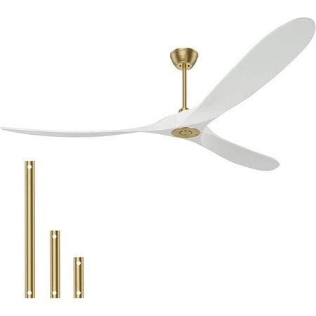 CLUGOJ 52 Ceiling Fan Indoor Ceiling Fan with Remote Control Modern Ceiling Fan with 3 White Balsa Wood Blades Noiseless Energy Efficient DC Motor and Polished Brass
CLUGOJ 52 Ceiling Fan Indoor Ceiling Fan with Remote Control Modern Ceiling Fan with 3 White Balsa Wood Blades Noiseless Energy Efficient DC Motor and Polished Brass