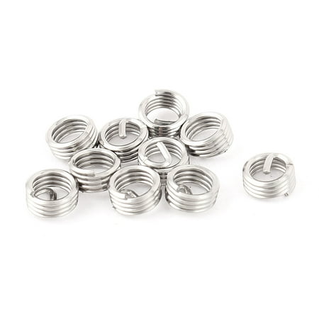 10Pcs 304 Stainless Steel Helicoil Wire Thread Repair Inserts M5 x 0.8mm x 1D