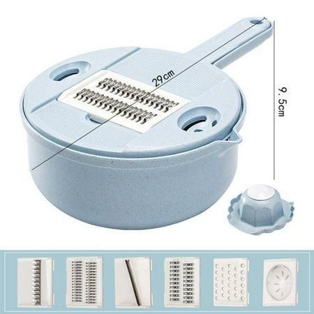 Vegetable Fruit Slicers Cutter Set With Egg Divider Colander Multifunction Grater Useful Veggie Chopper for Kitchen Supplies Blue
Vegetable Fruit Slicers Cutter Set With Egg Divider Colander Multifunction Grater Useful Veggie Chopper for Kitchen Supplies Blue