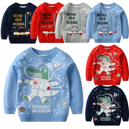 Esaierr 2-8Y Kids Toddler Dinosaur Sweaters for Boys Cotton Knitted Cartoon Sweaters Outwear Autumn Winter New Christmas Sweat
Esaierr 2-8Y Kids Toddler Dinosaur Sweaters for Boys Cotton Knitted Cartoon Sweaters Outwear Autumn Winter New Christmas Sweat