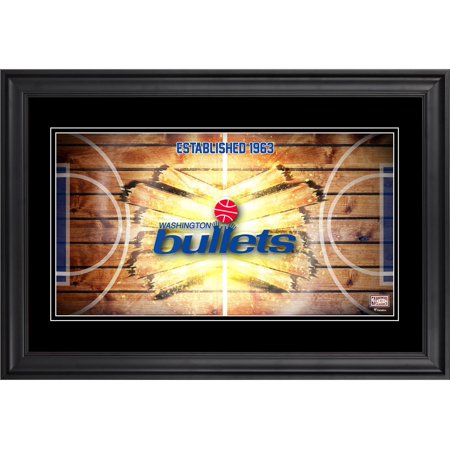 Washington Bullets Framed 10" x 18" Hardwood Classics Panoramic Photograph