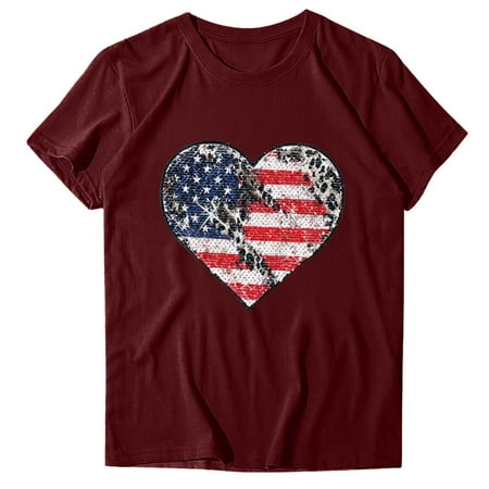 Awdenio Women s Independence Day Flag Blouse Clearance Sunflower Print Round Neck T-shirt Tops Short Sleeve Round Neck Tops/Shirt
Awdenio Women s Independence Day Flag Blouse Clearance Sunflower Print Round Neck T-shirt Tops Short Sleeve Round Neck Tops/Shirt