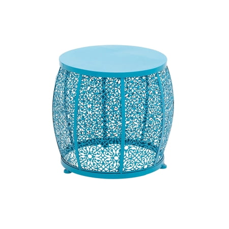 The Delightful Metal Blue Accent Table