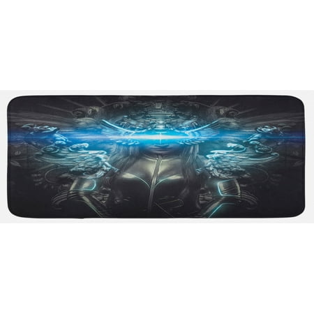 Fantasy World Kitchen Mat Cartoon in Royal Gothic Style Dress Futuristic Female Muse Image Plush Decorative Kitchen Mat with Non Slip Backing 47 X 19 Grey by Ambesonne
Fantasy World Kitchen Mat Cartoon in Royal Gothic Style Dress Futuristic Female Muse Image Plush Decorative Kitchen Mat with Non Slip Backing 47 X 19 Grey by Ambesonne