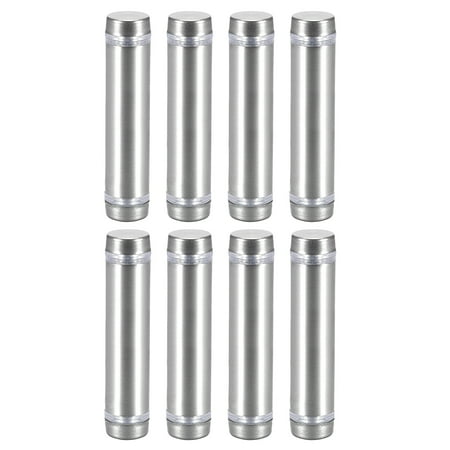 Uxcell Double Head Standoff Screws Stainless Steel Silver 0.47 x 2.13 8 Pack