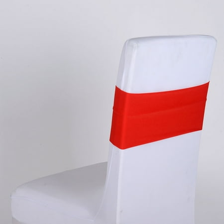 Red Spandex Chair Sash 5 pieces