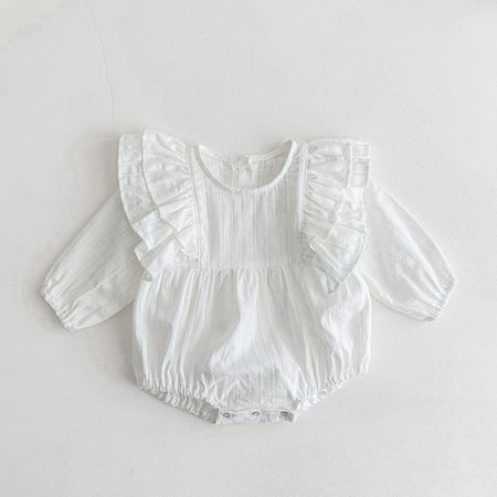 DancePeanut Infant Baby Girls Jumpsuit Korean Flying Sleeve Ruffles Floral Solid Color Jumpsuit Girls Cotton Sweet Romper Clothes Bodysuit
DancePeanut Infant Baby Girls Jumpsuit Korean Flying Sleeve Ruffles Floral Solid Color Jumpsuit Girls Cotton Sweet Romper Clothes Bodysuit