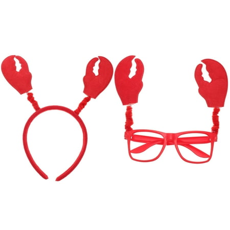 1 Set of Crab Elements Design Hair Decor Eyeglass Decor for Kids Party