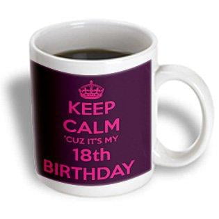 3dRose Keep calm cuz its my 18th birthday Pink and Maroon Ceramic Mug 11-ounce
3dRose Keep calm cuz its my 18th birthday Pink and Maroon Ceramic Mug 11-ounce