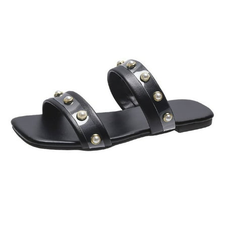 Womens Pearl Flat Open Toe Slippers Shoes Comfy Sandals Casual Comfortable Beach Sandals Summer Open Toe Slide Sandals Comfortable Flats Flip-Flops Casual Platforms Heeled Wedge Sandals A4165
Womens Pearl Flat Open Toe Slippers Shoes Comfy Sandals Casual Comfortable Beach Sandals Summer Open Toe Slide Sandals Comfortable Flats Flip-Flops Casual Platforms Heeled Wedge Sandals A4165