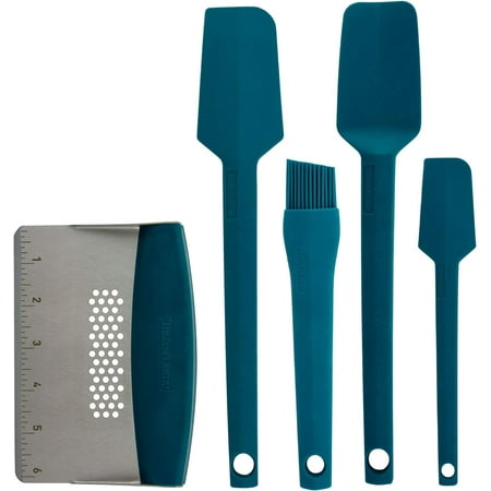 5 Piece Sea Green Silicone Utensil Set - Includes Spatula Spoonula Basting/Pastry Brush Mini Spatula & Bench Scraper
5 Piece Sea Green Silicone Utensil Set - Includes Spatula Spoonula Basting/Pastry Brush Mini Spatula & Bench Scraper