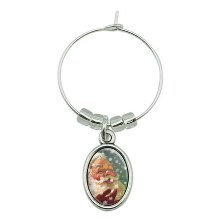 Christmas Holiday Santa Claus Tasting Snowflakes Wine Glass Oval Charm Drink Marker
Christmas Holiday Santa Claus Tasting Snowflakes Wine Glass Oval Charm Drink Marker