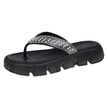 Women Sandals Fashionable New Pattern Bright Diamond Decoration Thick Bottom Flat Bottom Flip Flop Comfortable Summer Slippers
Women Sandals Fashionable New Pattern Bright Diamond Decoration Thick Bottom Flat Bottom Flip Flop Comfortable Summer Slippers