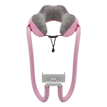 Neck Pillow Phone Holder U Shaped Pillow with Lazy Phone Bracket for Travel Office