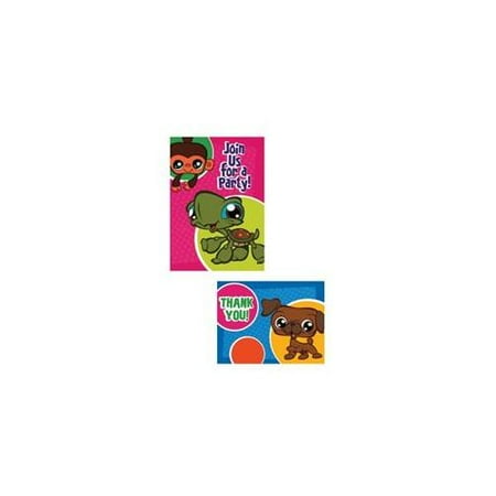 Littlest Pet Shop Invitations and Thank You Notes w/ Env. (8ct)