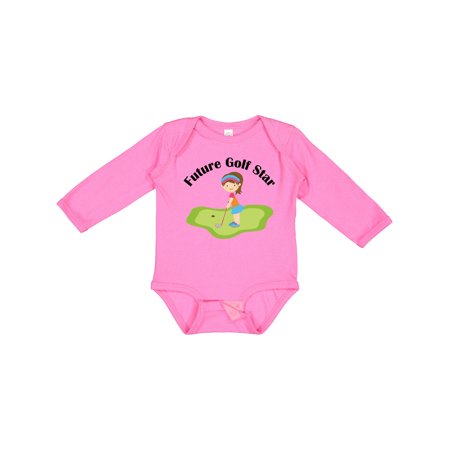 Inktastic Future Golf Star Girls Golfing Gift Baby Girl Long Sleeve Bodysuit