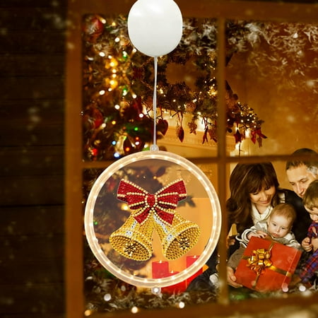 Yilirongyumm Christmas Decorations Small Night Light Painting Christmas Bell Window Decoration Round Light Diy Point Drilling Cartoon Bedroom Led Light
Yilirongyumm Christmas Decorations Small Night Light Painting Christmas Bell Window Decoration Round Light Diy Point Drilling Cartoon Bedroom Led Light