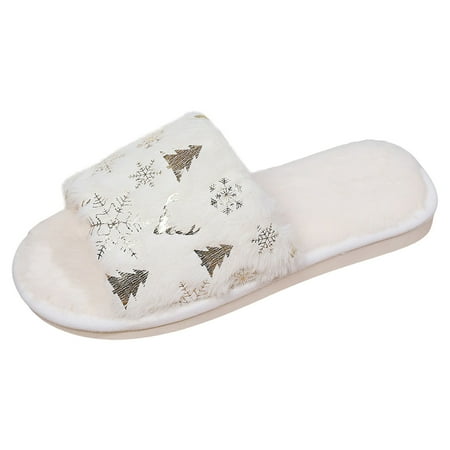 Krdevn Ladies Fashion Christmas Winter Warm Solid Flower Flat Bottom Cotton Slippers White 9.5
Krdevn Ladies Fashion Christmas Winter Warm Solid Flower Flat Bottom Cotton Slippers White 9.5