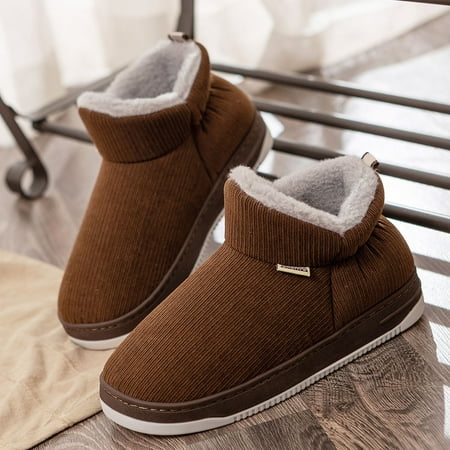 Cathalem Mens Snow Boot Mens Couple Casual Solid Color Suede Cotton Slippers Warm Thick SToled Short Cotton Running Snowshoes Brown 11
Cathalem Mens Snow Boot Mens Couple Casual Solid Color Suede Cotton Slippers Warm Thick SToled Short Cotton Running Snowshoes Brown 11