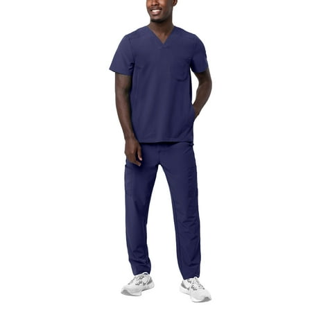 Adar Addition Go-Everyday Scrub Set For Men - Stylish Scrub Top & Cargo Scrub Pants